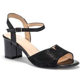 Marco Shoes Sandalias negras 0624P en piel interesante negro Marco Shoes Sandalias negras 0624P en piel interesante negro