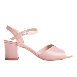 Marco Shoes Sandalias rosa 0624P en cuero interesante