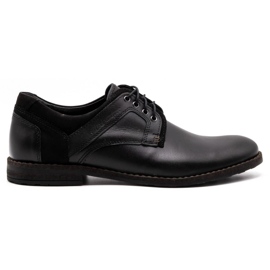 Polbut Zapatos casual de piel para hombre 2112 negro