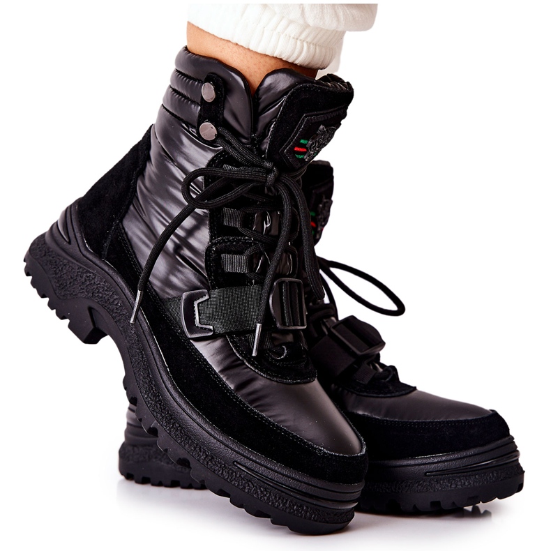 PS1 Botas de nieve para mujer en la cremallera Black Marcia negro