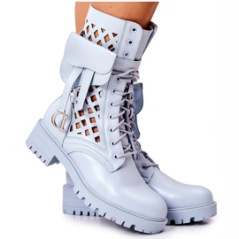 PS1 Botas caladas con el riñón Blue Rock Star azul
