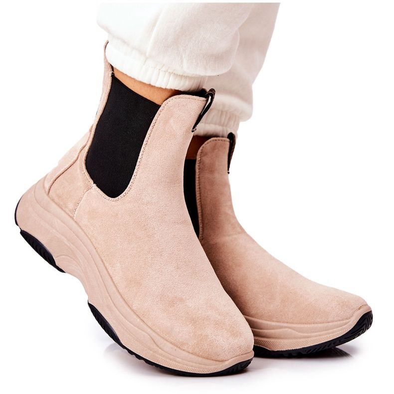 WS1 Botas Plataforma Ante Beige Nicci WS1 Botas Plataforma Ante Beige Nicci