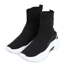 Botines estilo calcetín Gina Black negro