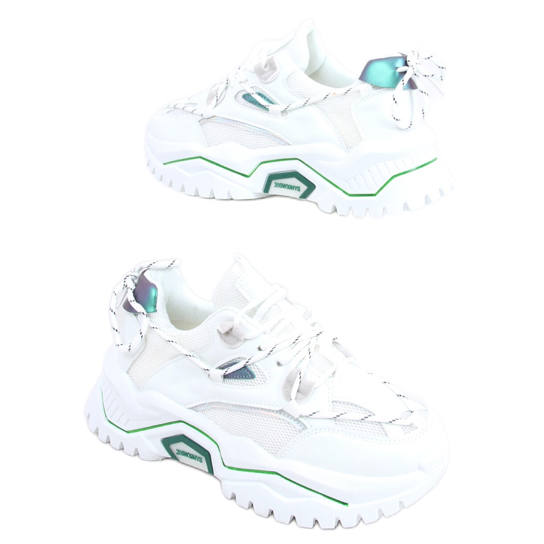 Zapatilla Berta White blanco verde