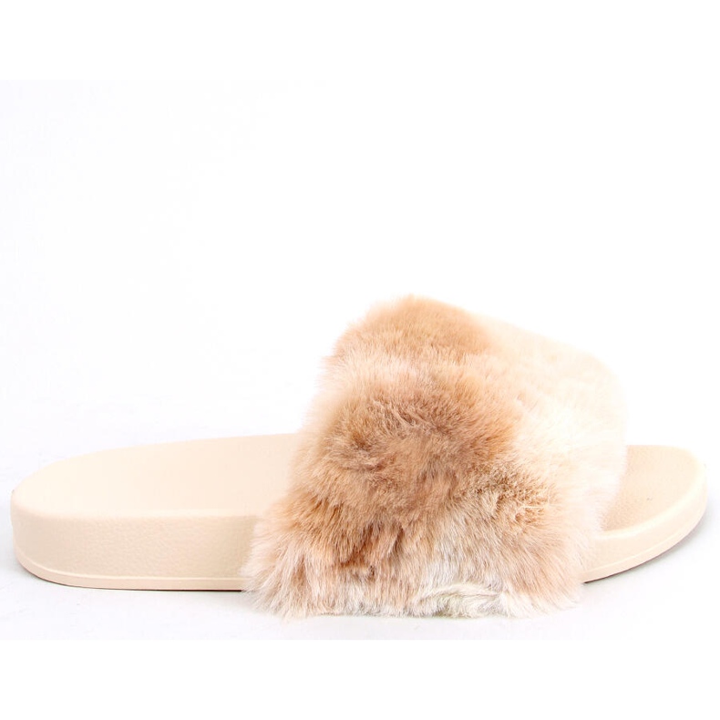 Pantuflas de pelo ombre beige Emy