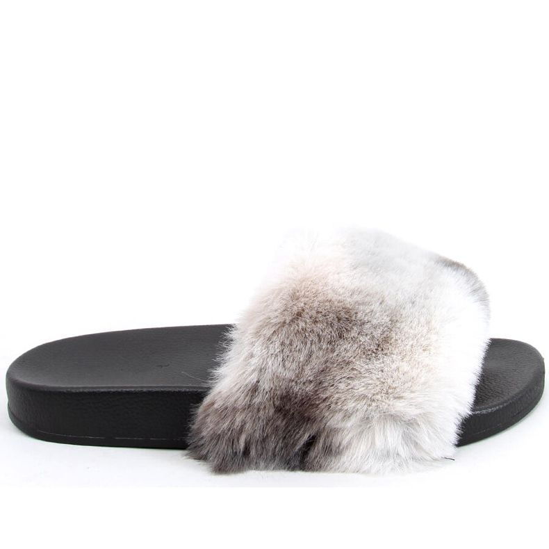 Pantuflas de pelo ombre Emy Black negro gris