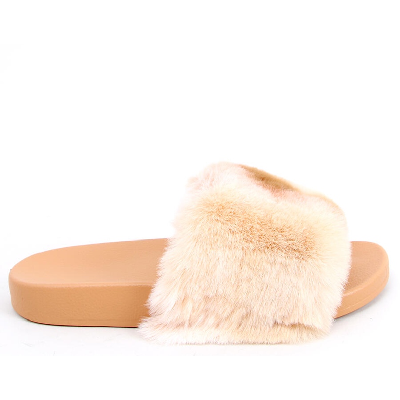 Pantuflas de piel ombre Emy Camel beige marrón