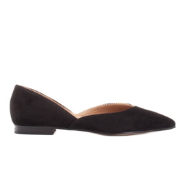 Marco Shoes Bailarinas en combinación de ante y trenzas negro