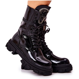 PL4 Botas altas aislantes con adorno Ronessa negro