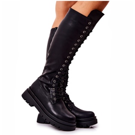 PG2 Botas Kannies negras con cordones altos y cálidos negro