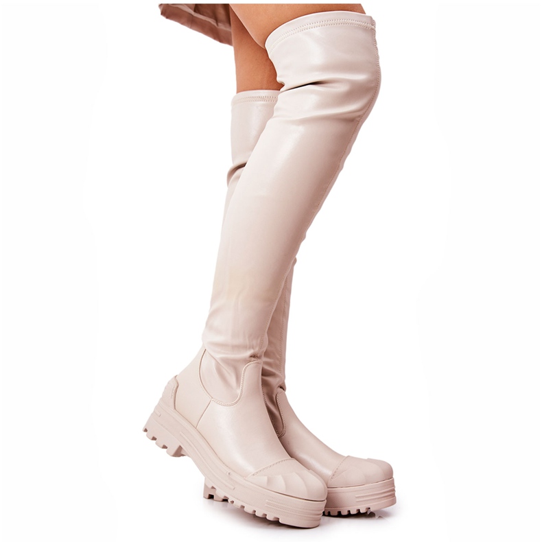 PG2 Botas Altas Con Cremallera Charmaine Beige