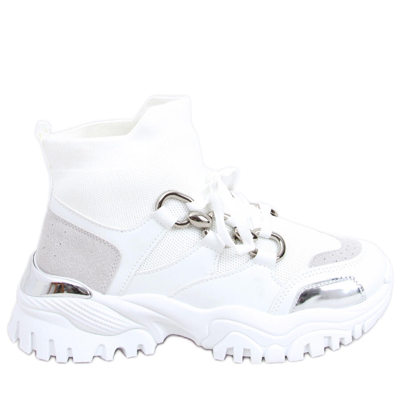 Zapatillas altas Tergo White blanco plata gris