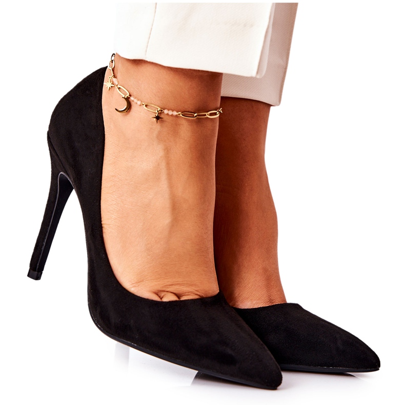 WS1 Tacones altos de ante negro Melany