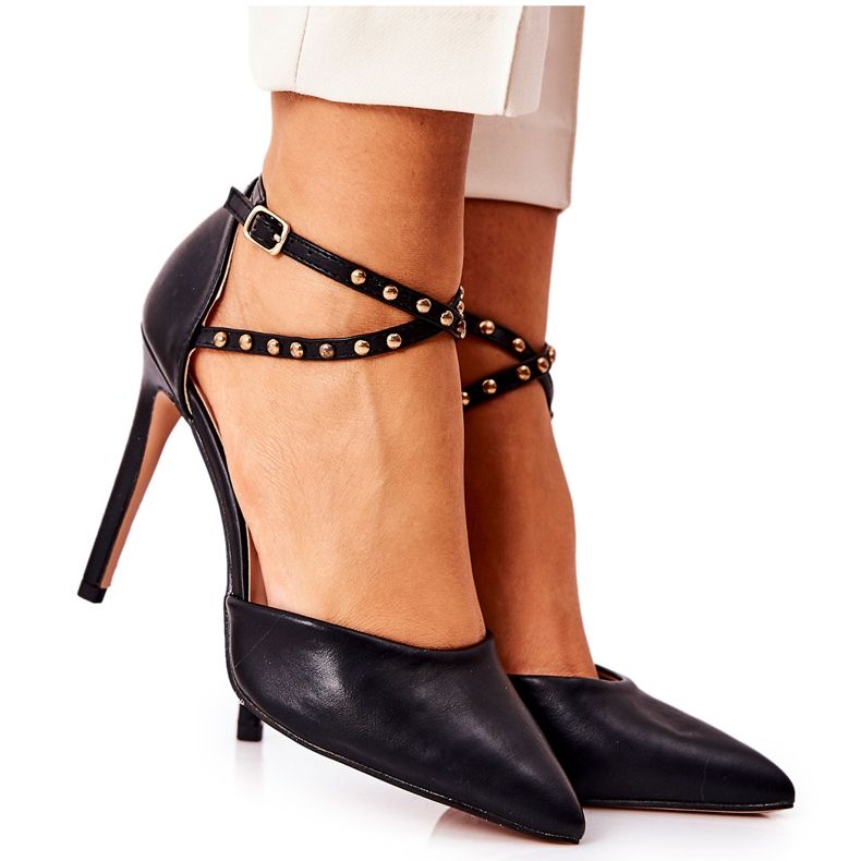 WS1 Stilettos con rayas Black jets Remmes negro WS1 Stilettos con rayas Black jets Remmes negro
