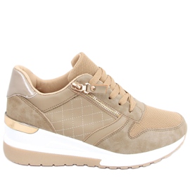 Zapatillas de cuña Karita Khaki beige