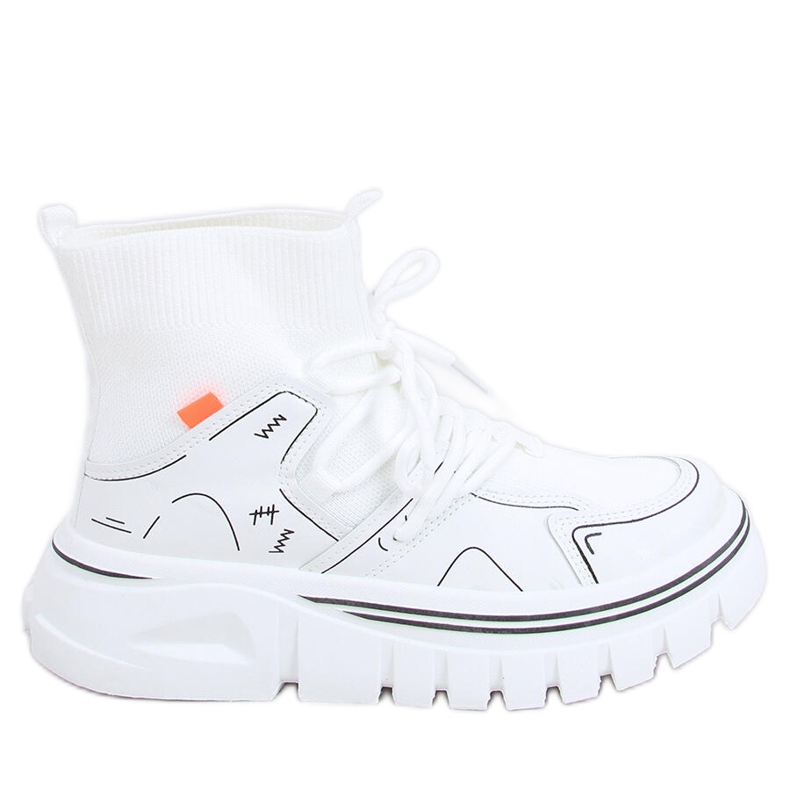 Calcetines deportivos Malin White blanco