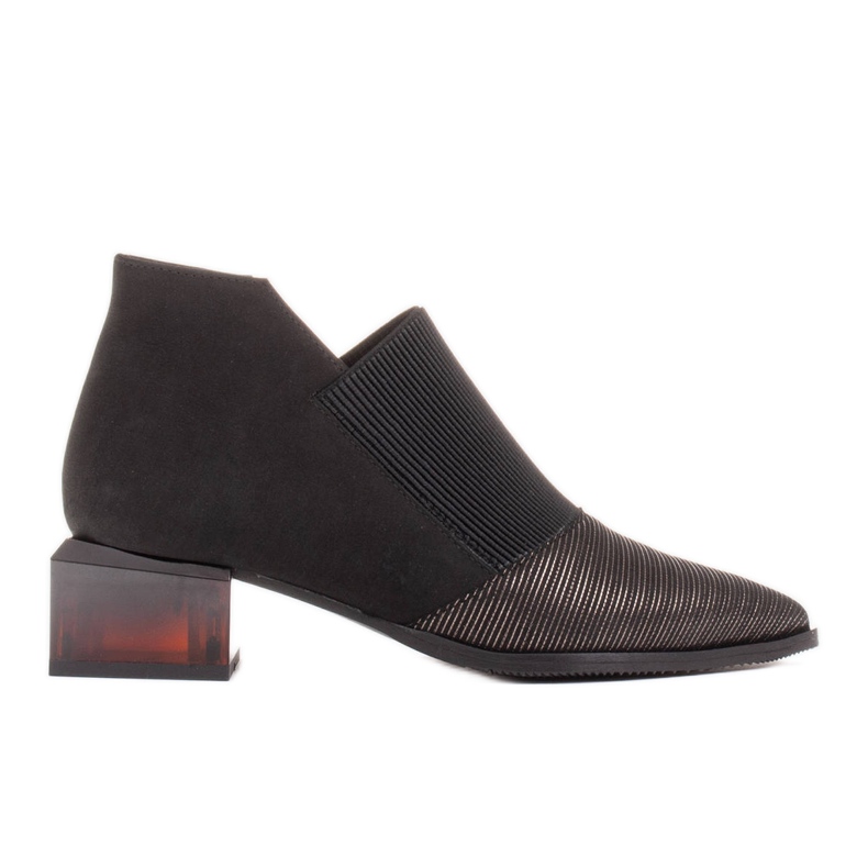 Marco Shoes Botas de nubuck con goma en la parte superior negro