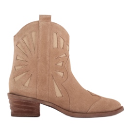 Marco Shoes Bota cowboy ante natural beige