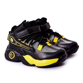 PJ2 Botas de nieve cálidas negras para niños Herry negro amarillo