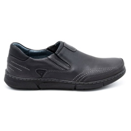Polbut Zapatos sin cordones para hombre J51 gris negro