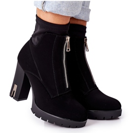 PS1 Botas negras cálidas en un talón Wonder Woman negro