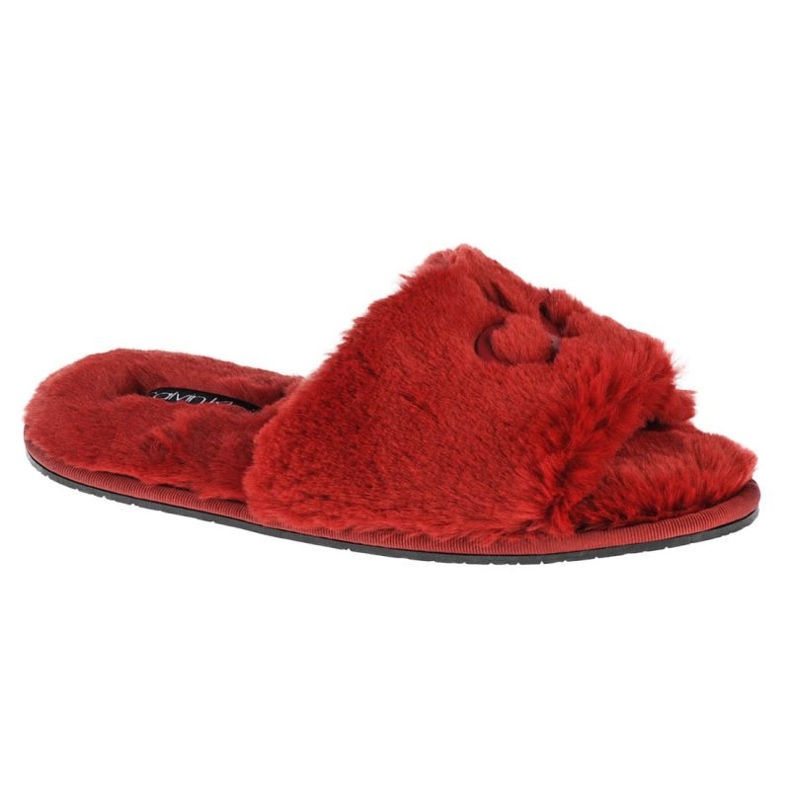 Calvin Klein Zapatilla Sandalia Piel HW0HW00634-XB8 rojo