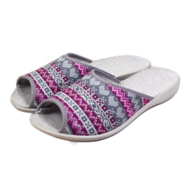 Zapatillas de casa W BEF17D Befado gris violeta