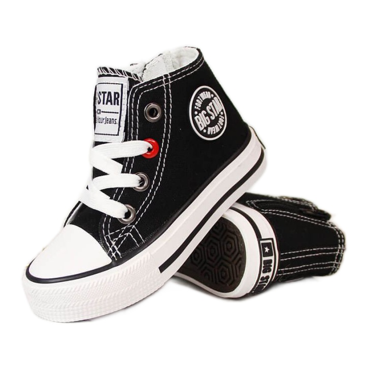 Zapatillas negras con cremallera Big Star Jr HH374084 negro