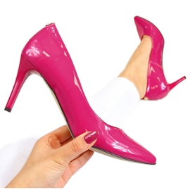 BM Zapatos de salón con tacón de aguja lacado Juma W CIT2565I fucsia rosado