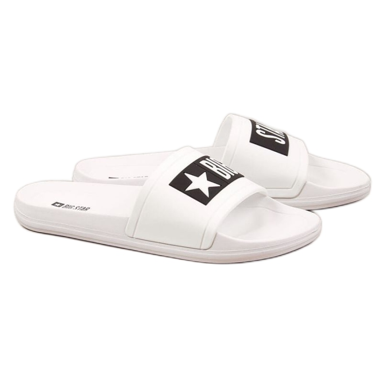 Zapatillas de piscina blancas Big Star M DD174700 para la piscina blanco