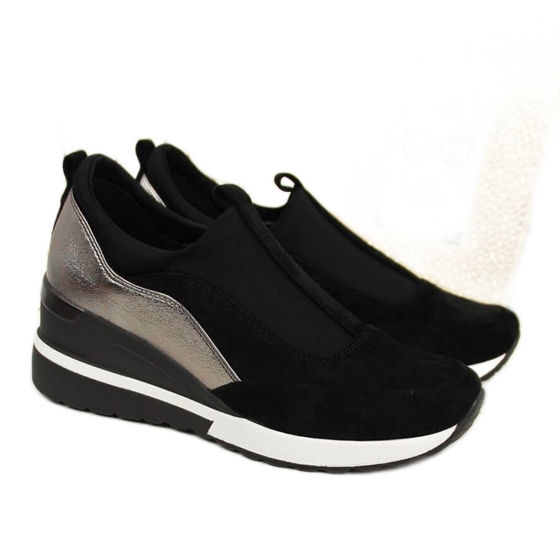 Zapatillas de cuña W Vinceza WM790B negro
