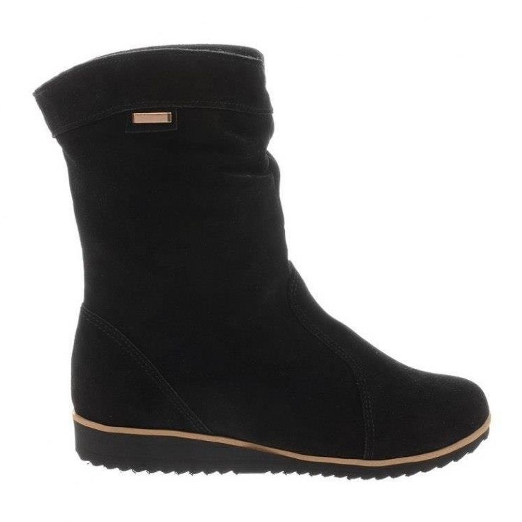Olivier Botas de piel Emi Black negro