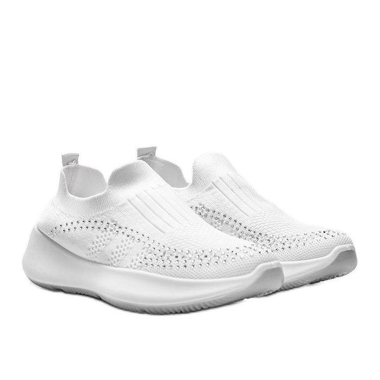 Deportivas blancas con circonita Mia blanco