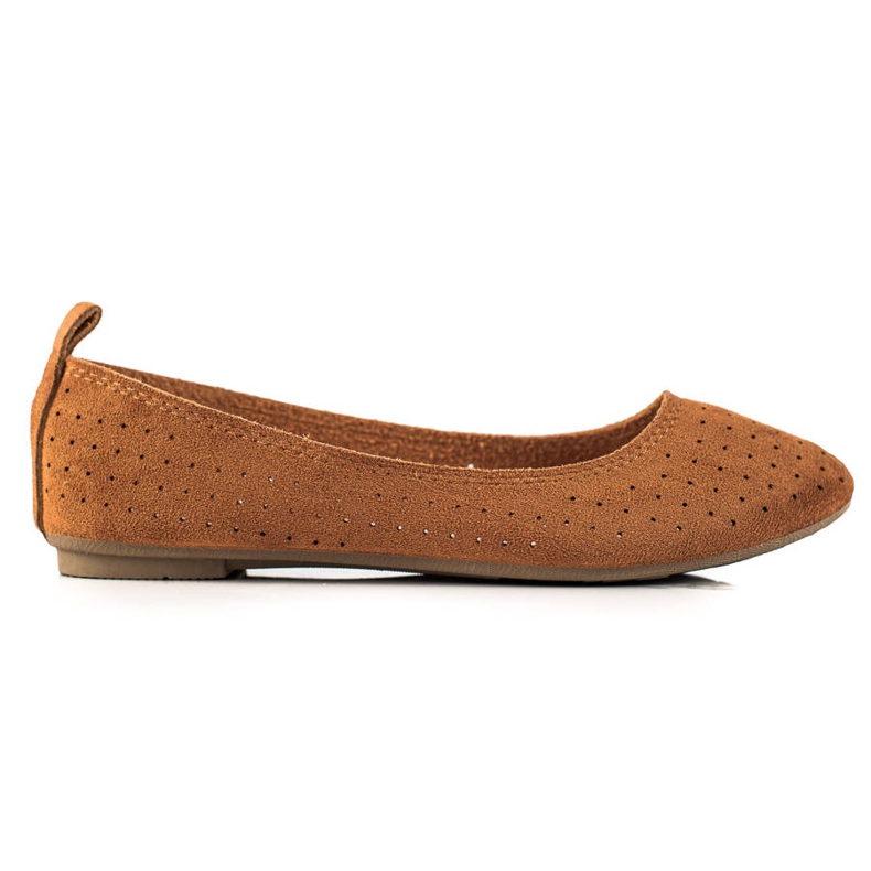 TRENDI Cómodas bailarinas caladas marrón TRENDI Cómodas bailarinas caladas marrón