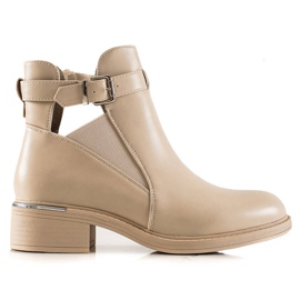 Marquiz Botines beige con corte