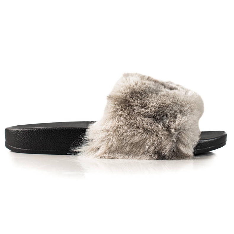 TRENDI Zapatillas con piel gris