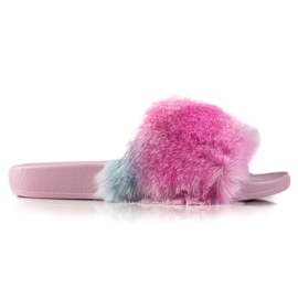 TRENDI Zapatillas con piel rosado