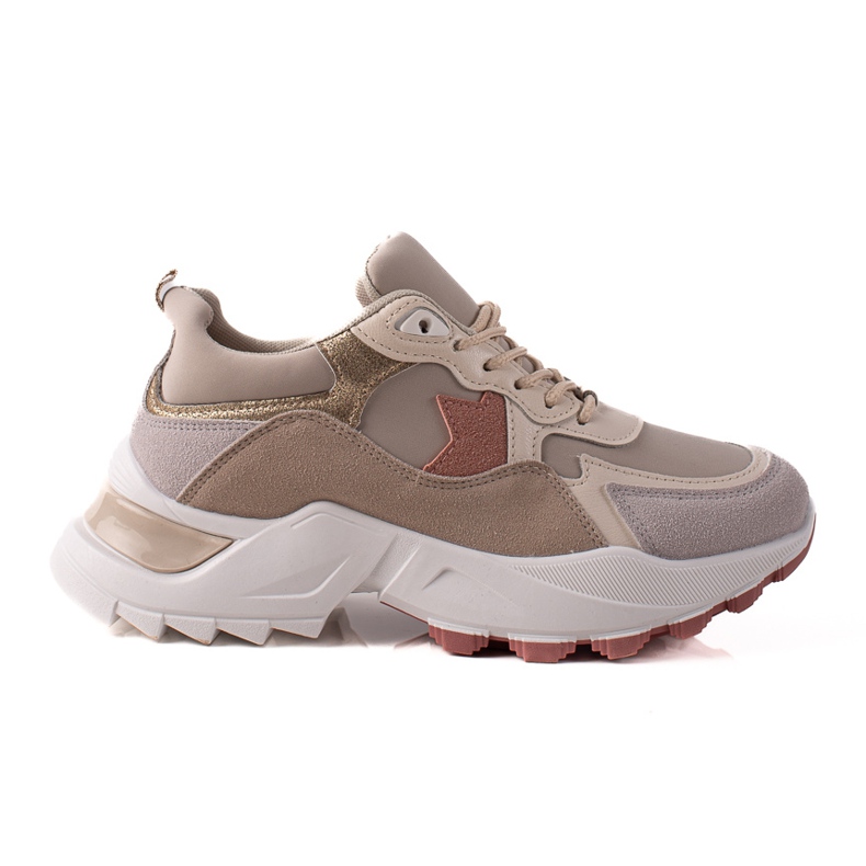 Sweet Shoes Zapatillas de moda beige negro