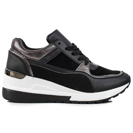 TRENDI Zapatillas negras con estilo negro