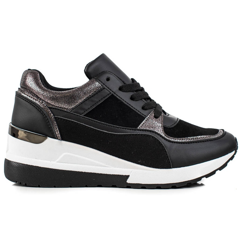 TRENDI Zapatillas negras con estilo negro