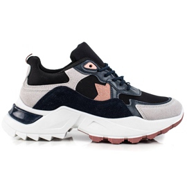 Sweet Shoes Zapatillas de moda beige negro rosado