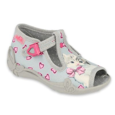 Calzado infantil befado 213P131 rosado gris