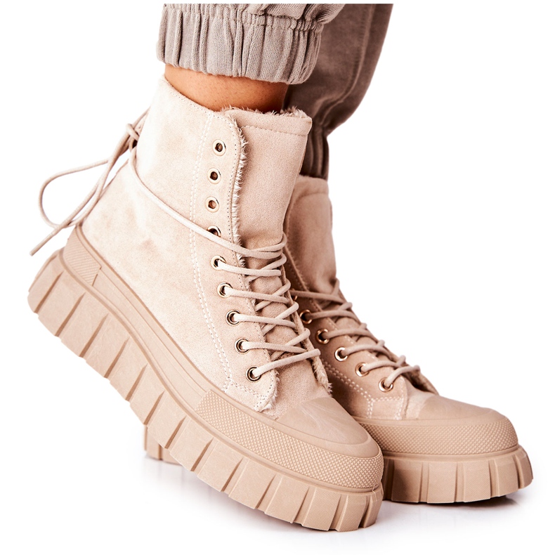 PH1 Zapatillas Cálidas En La Plataforma Beige Marlow