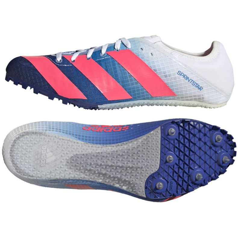 Adidas Sprintstar M GY0940 zapatos con clavos rojo multicolor Adidas Sprintstar M GY0940 zapatos con clavos rojo multicolor