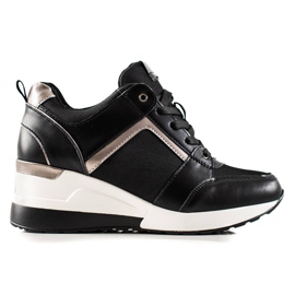 TRENDI Zapatillas negras con estilo negro