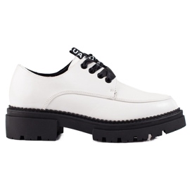 La.Fi Zapatos de moda con cordones blanco negro