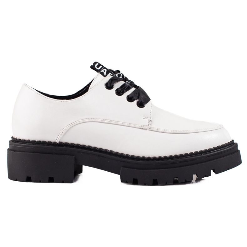La.Fi Zapatos de moda con cordones blanco negro