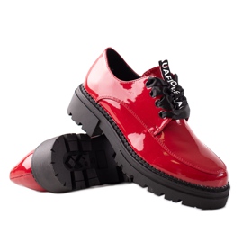 La.Fi Zapatos de moda con cordones rojo