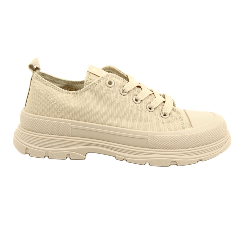 News Zapatillas de deporte para mujeres en la plataforma 21sp02-1400 beige