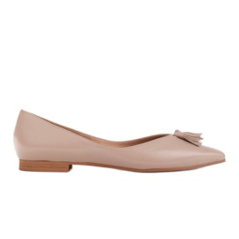 Marco Shoes Bailarinas de mujer con laterales bajos beige